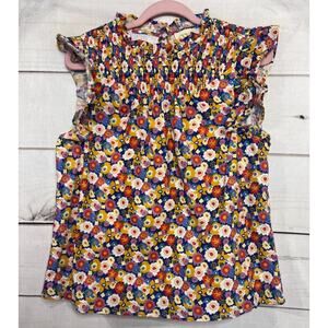 SSYS Top Size‎ Small Multi Color Floral Print Ruffles